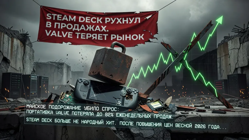 Steam Deck рухнул в продажах. Valve теряет рынок